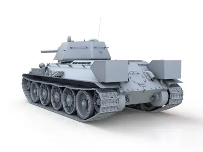 T-34-76 - Model 1942 - Factory 183 - Soviet Medium Tank 3D model
