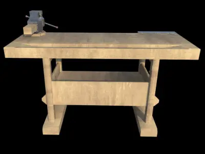 Workbench - PBR - Textured Low-poly 3D model