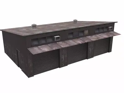 warehouse low-poly Free low-poly 3D model