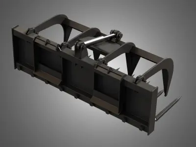 Manure Fork -  Spare Part for JCB Skid Steer Loader 3D model