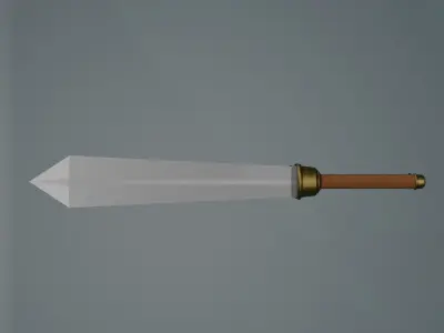 game ready low poly sword Free 3D model order
