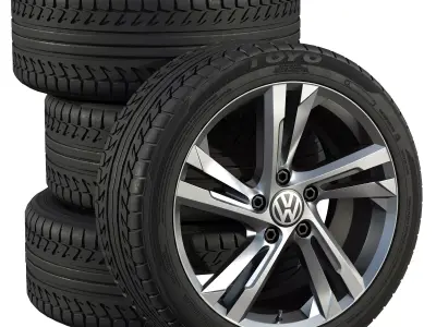 Volkswagen wheels 3D model by zifir3d - Textured