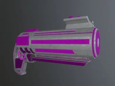 Fututristic Laser Gun Low-poly 3D model