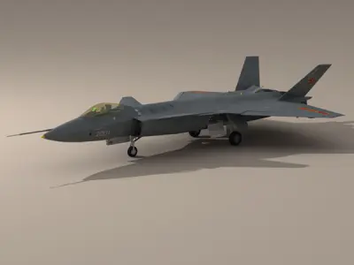 Chengdu J-20 3D model get