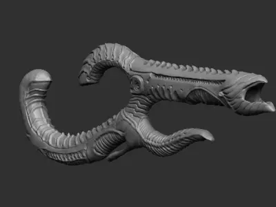 xenogun head of snake 3D model