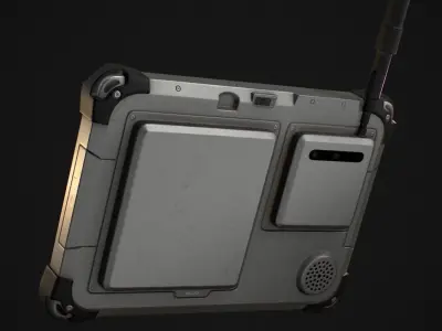 Tablet Phone Military Low-poly 3D model purchase