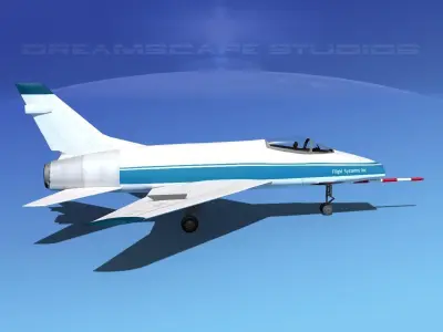 North American F-100E Flight Systems 3D model