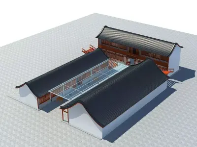 Hotel Building 3D model 79