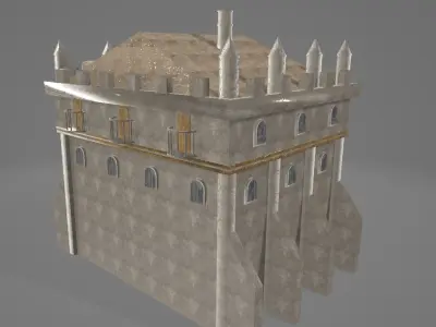 Medieval Castle 3D Model  Low-Poly Palace Design for Games Low-poly 3D model