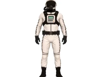Retro Sci-Fi Space Explorer Suit 3D model