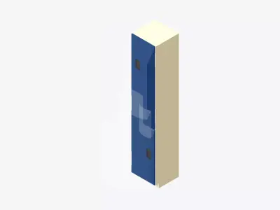 Locker - Resin - Locka - Classic Extra - 2 Person Z Low-poly 3D model