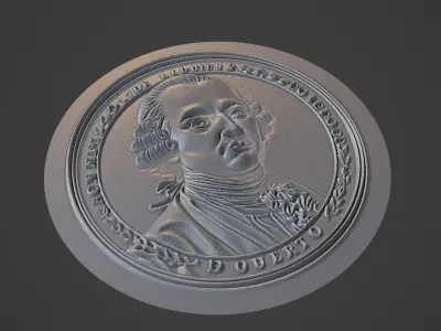 Diderot Medallion 3D print model