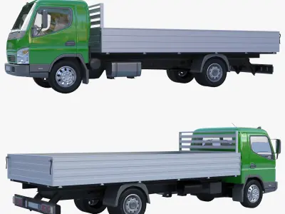 cargo van truck van isotherm baw chassis 3D Model Pack