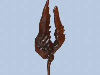 Battle spear for Alien Invader Low-poly 3D model