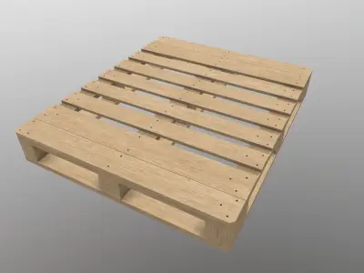 Euro Pallete Low-poly 3D model