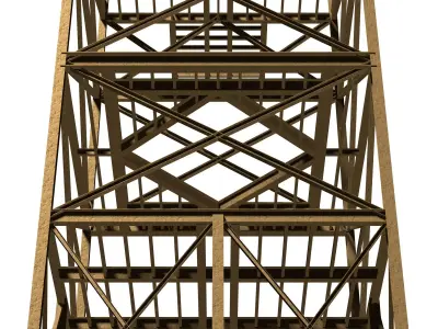 Structure for machine support 3D model