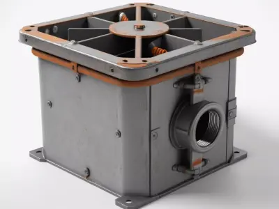 Industrial Metal Box Container Asset 3D model