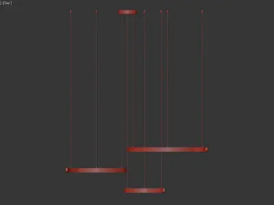 Modern LED Chandelier Ceiling Lamp 3D model