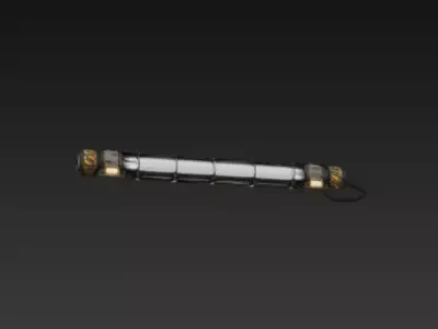 Sci-Fi Industrial LED Tube Light - PBR Game Ready Prop Low-poly 3D model