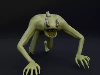 Creature model Low-poly 3D model