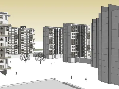 Sketchup Residential Complex 222 Free 3D model