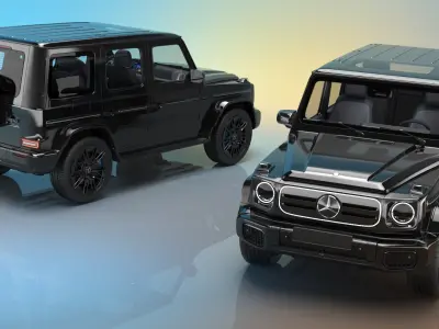 Mercedes-Benz G580 2025 Black Simplified 3D model