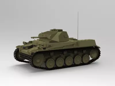 Panzer II Tank 3D model purchase