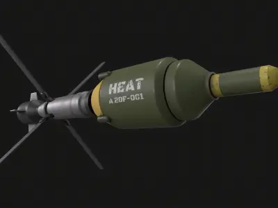 Missile Low-poly 3D model get