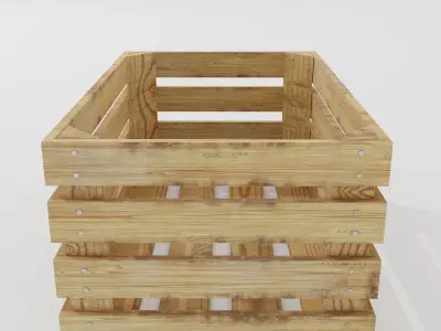 Wooden crate 03 3D model