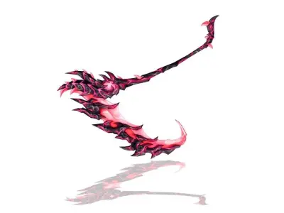 Hell Scythe Low-poly 3D model