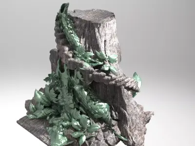 He man Jungle Stone rock 3D model