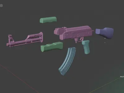 AK-47  Rifle 3D model