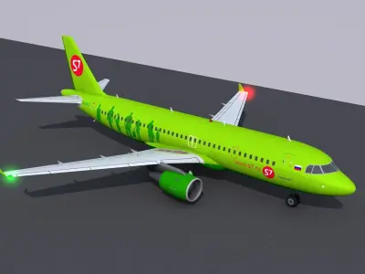 Airbus A320 livery S-7 3D model