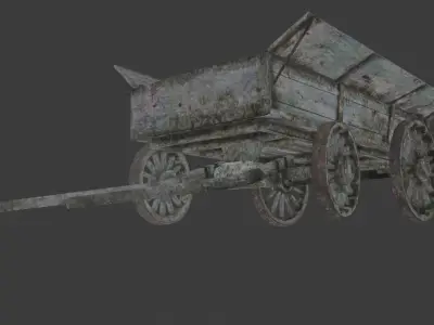 haycart Low-poly 3D model