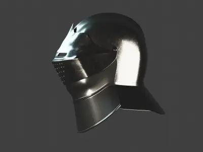 15th Knight Helmet 3D model