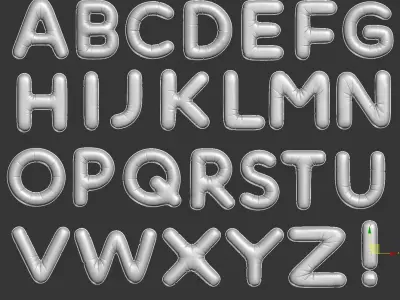  Balloons Alphabet Golden 