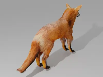 Fox OBJ and BLEND 3D model