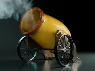 CANNON MODEL AND TEXTURE 3D model