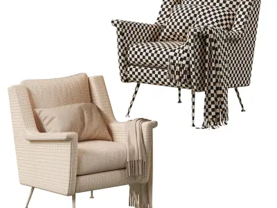 Carlo Mid-Century Chair 3D model