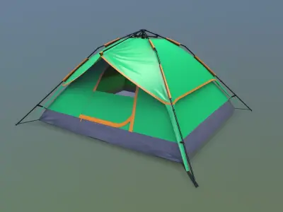 Camping Tent Low-poly 3D model purchase