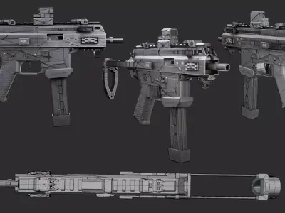 BT APC9K 9mm Low-poly 3D model