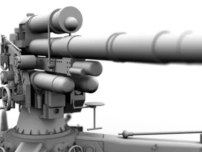  German FLAK 88 mm 3D model