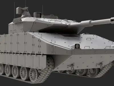 Tank concept Free 3D model