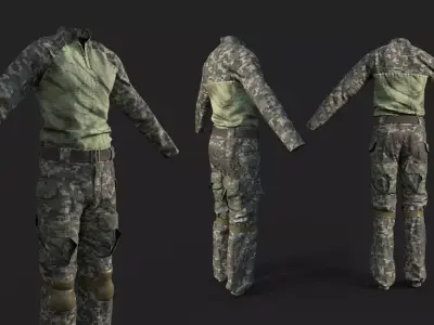 Men Military Set  3D model
