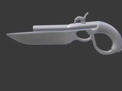 Knife Gun Repro 3D model