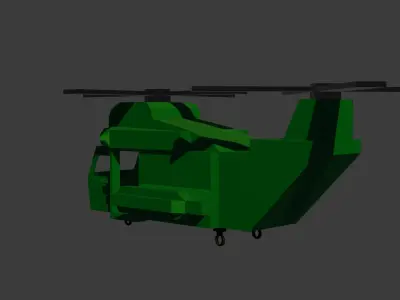 Low Poly Cargobob Free low-poly 3D model