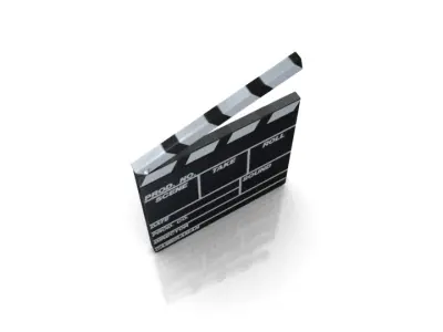 Clapperboard movie clapper board 3D model