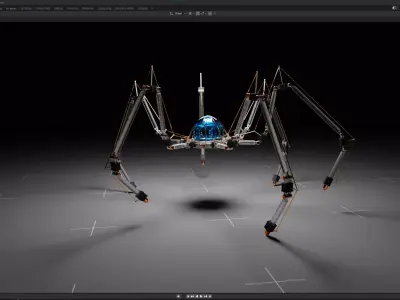 The Mechanical Spider Robot Free 3D model