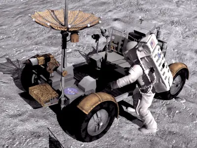 Moon Landing NASA astronaut 3D model