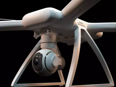 Drone dji phantom quadcopter 3D model